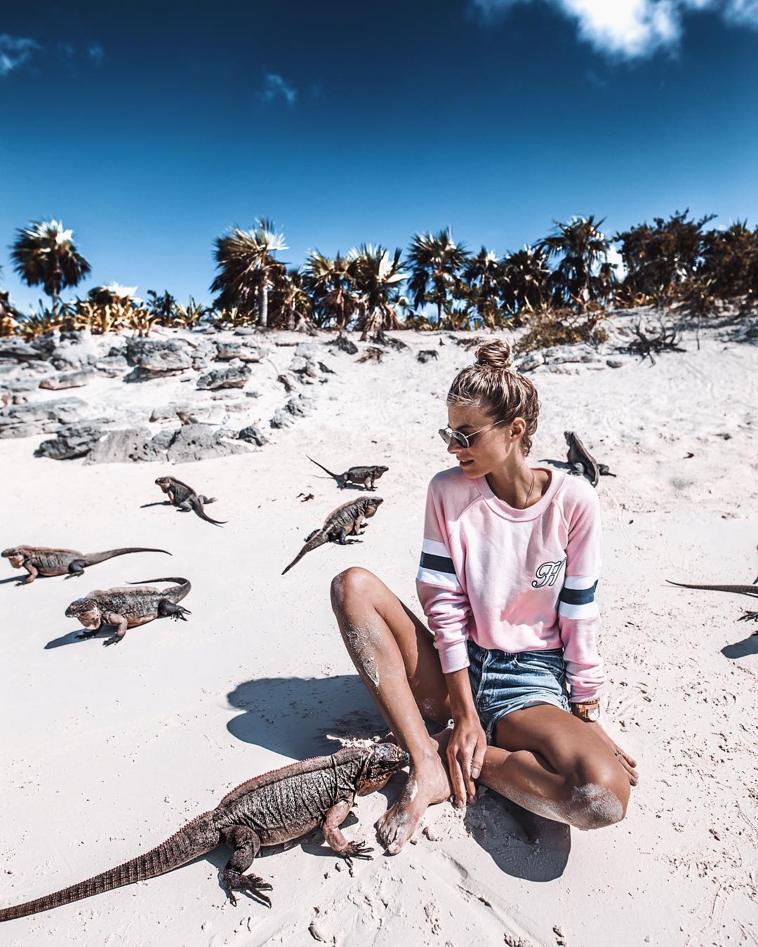 The Exuma Islands, Bahamas, credits to @debiflue on Instagram